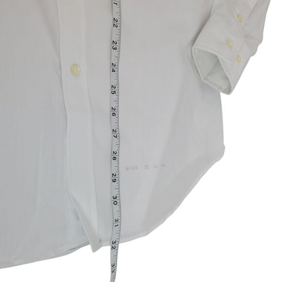 Brut Single Needle Tailoring White Long Sleeve Button Shirt size 15 (32/33) NWT - Picture 8 of 8